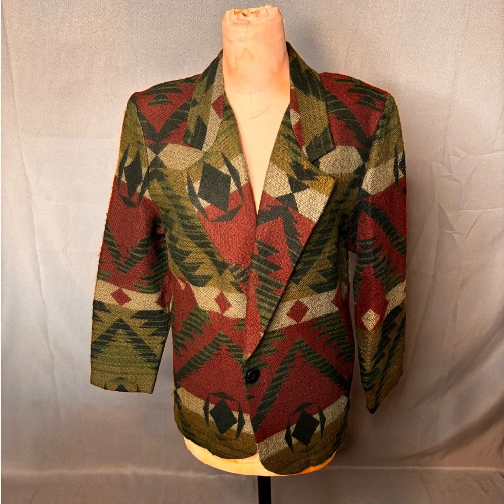 Geometric Patterned Blazer - Picture 6 of 7